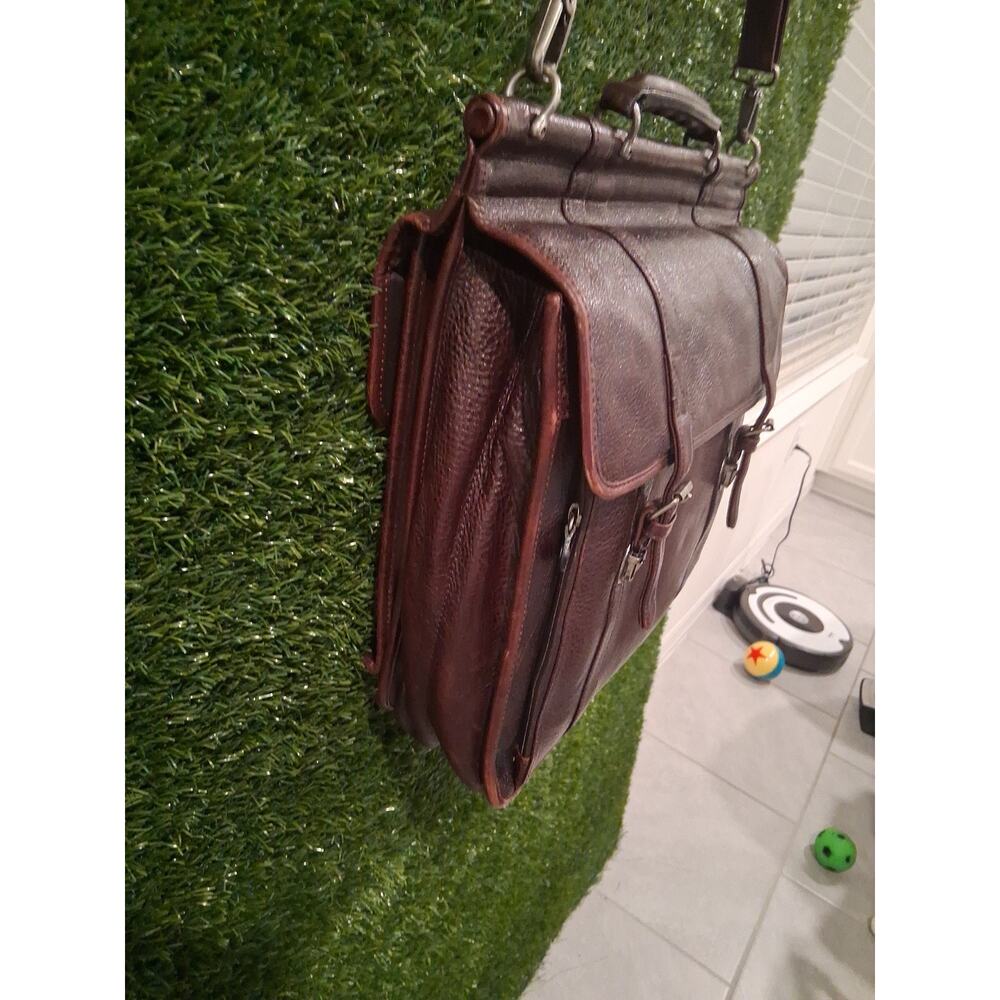 RARE VTG Wilsons Leather Pelle Studio Briefcase Messenger Bag 90s Dark Academia - Picture 4 of 15